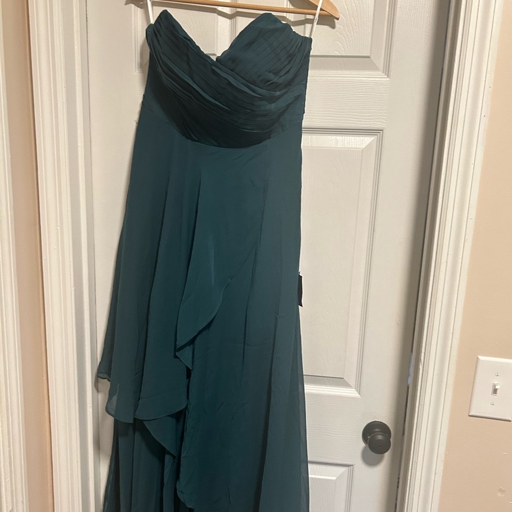 Lulu's Asymmetrical Teal Dress